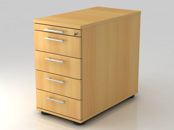 Hammerbacher stabak 80cm, 4 laden, slot relinggreep beuken, 42,8x72-76x80 cm, 1/3/3/3/3 HE, VSC50/6/6/RE