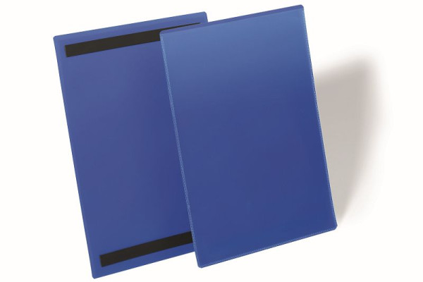 DURABLE magnetisch identificatiezakje A4 staand, donkerblauw, verpakking van 50, 174407