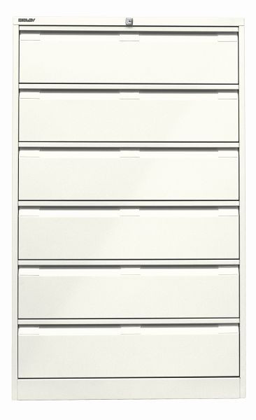 Bisley archiefkast, 3-baans DIN A5, 6 laden, puur wit, DF6625