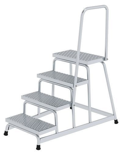Krause werkplatform van aluminium met leuning, 4 treden, met antislip R 13, 274499