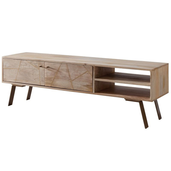 Wohnling HiFi lowboard SIKAR Mango massief houten landhuis 145x47x35cm, WL5.607