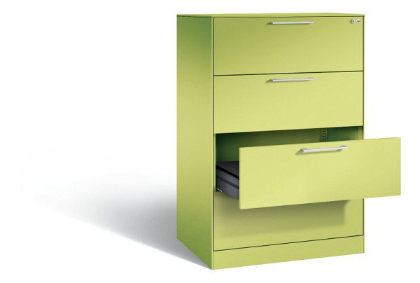C+P archiefkast Asisto, H1310xB800xD600mm, kleur: Viridin groen / Viridin groen, beugelgreep, 146223-422 S10080
