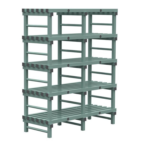 REA Euro plank 1500x600x1850mm, 5 staanders met 350mm tussenruimte, 308.193