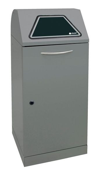 stumpf afvalscheiding Modul-Vario 120, grijze aluminium structuur, 120 liter, systeem: ProSlide, 625-120-0-1-100
