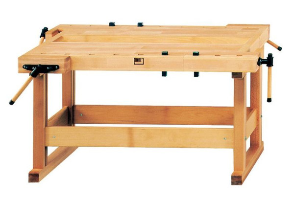 ANKE schaafbank; 2 werkplekken; 1800x1120x860 mm; Spanwijdte 105 mm, achterste tang 160 mm; voor training; met 2 paar rechthoekige bankhaken