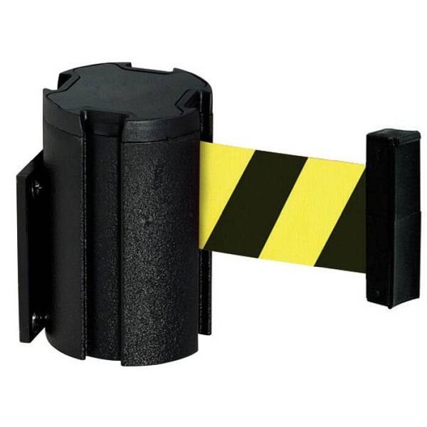 Stein HGS wandriemcassette -Beltrac Wall Mount M-, zwart / plugbaar, zwart/geel gearceerd, 11391md-sw14