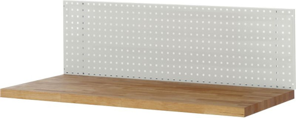 RAU geperforeerde plaat voor werkbankmontage, 2500x15x450mm, 09-L2500DM.12
