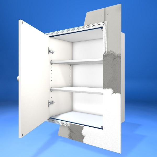 Wellhöfer kniewanddeur met corpus, 2 planken, design gelijk met de wand, wandopening 70 x 80 cm, corpusdiepte: 40 cm, 522
