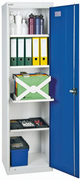 stumpff gereedschaps- en materiaalkast serie 2000, 7035/5010, 4 legborden, 2005074