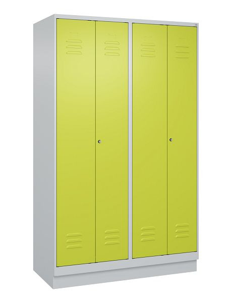 C+P luierkluis Classic PLUS SW, onderstel, 4 vakken, 1950x1200x500mm, 7035/0024, cilindersloten, 080022-40 S10025