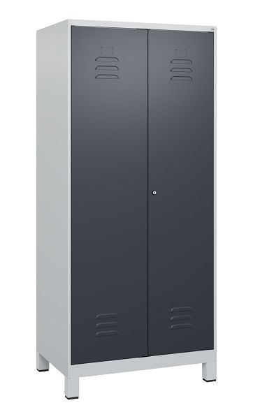 C+P luierkastje Classic PLUS SW, voeten, 2 vakken, 1800x800x500mm, 7035/7016, cilinderslot, 0800127-22 S10023
