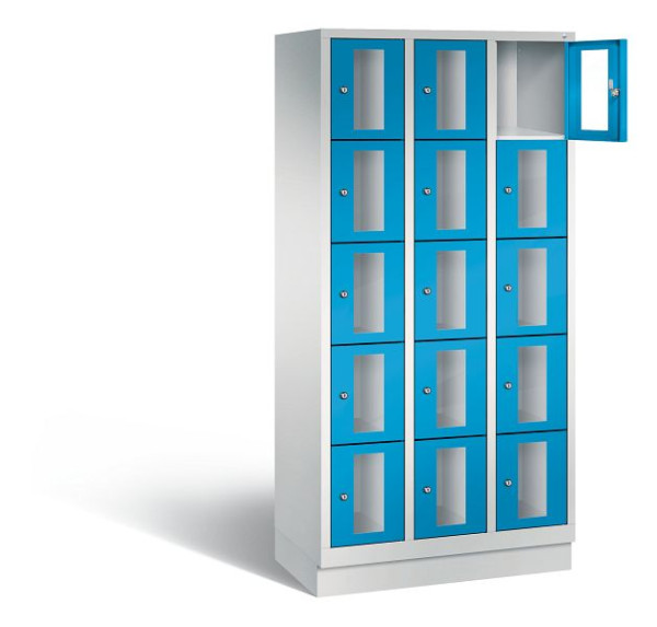 C+P lockerkast Classic, H1800xB900xD500mm, kleur: lichtgrijs / lichtblauw, 8020A305 S10003