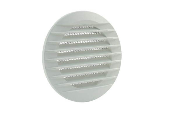 Marley ventilatierooster 190x150mm rond voor inbouw in buis wit, 059488