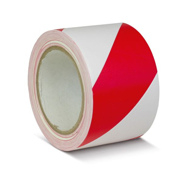 Mehlhose vloermarkeringstape standaard rood/wit 75mmx33m, KMSY07533