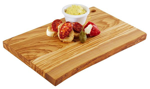 APS serveerplank -OLIVE-, 30 x 20,5 cm, hoogte: 2 cm, hout (olijfboom), 00871
