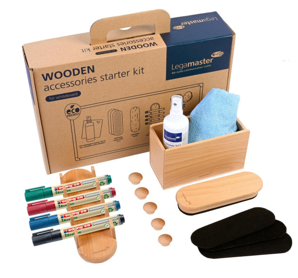 Legamaster WOODEN accessoire starterkit voor whiteboards, 7-125600