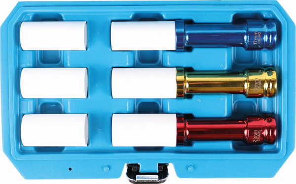 Kunzer Impact wielmoerdoppen 1/2" lengte: 150 mm, 3 stuks - 17, 19, 21 mm, 7RL03.1