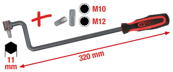 KS Tools uitlijnsleutel voor Mercedes, 3 stuks, 150.9470