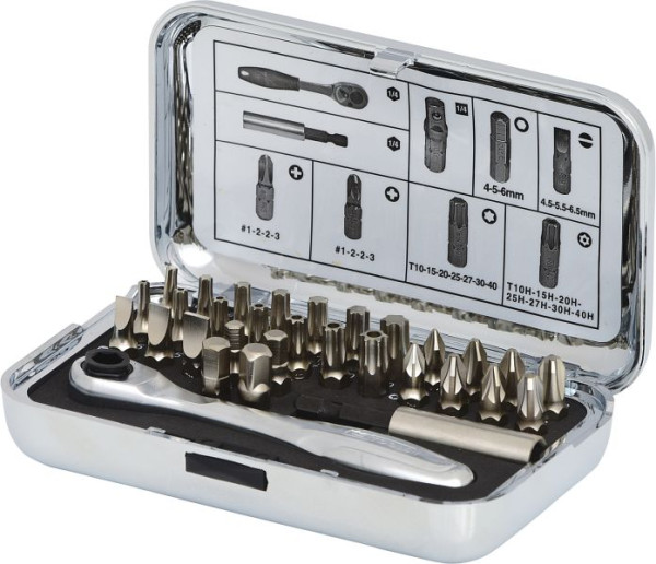 KS Tools 1/4" CHROMEplus bitset, 31-delig, 918.4600