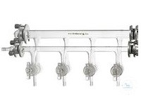 Rettberg Schlenkline, met 4 patent tappen NS 29/6 mm boring, borosilicaatglas 3.3, 137079100