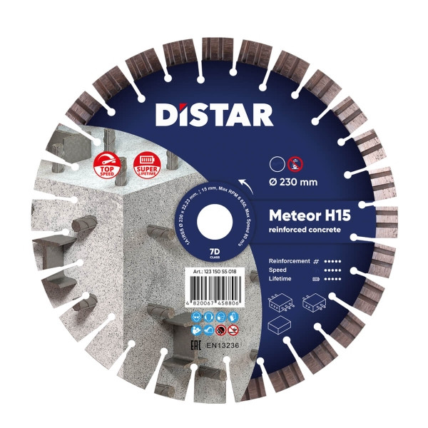 Distar diamantdoorslijpschijf 1A1RSS 230 Meteor H15, 12315055018