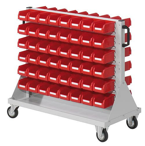 Bedrunka + Hirth trolley maat 2, 96 magazijnbakken, afmetingen in mm (BxDxH): 1000 x 500 x 890, 02/04/0913