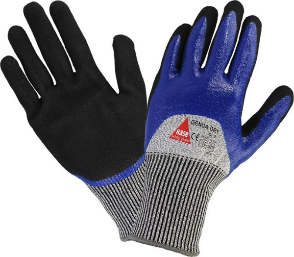 Hase Safety GENUA DRY, 5-Fg.-Sicherheitshandschuhe, schnittfest, Größe: 7, VE: 10 Paar, 508535-7