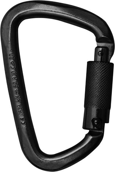 Skylotec karabijnhaak met Trilock slot HMS STEEL TRI, staal, HMS, 50 kN, zwart, 22 kN, H-033-03