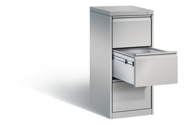 C+P hangmappenkast Acurado, H1045xB433xD590mm, kleur: wit aluminium, handgreep, 12423-311 S10005