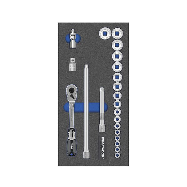 MATADOR gereedschapsmodule: dopsleutel 10 (3/8), 1/3: 390 x 193 mm, gewicht: 1450 g, 8164 1301