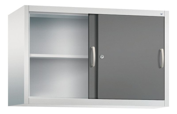 C+P bovenkast Acurado, H790xB1200xD400mm, kleur: lichtgrijs / vulkaangrijs, beugelgreep, 2 niveaus, 2045-00 S10169