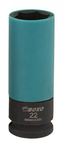 Boxo 1/2" slagmoersleuteldop - zeskant 22 mm, VE: 16 stuks, SKIN406A-22