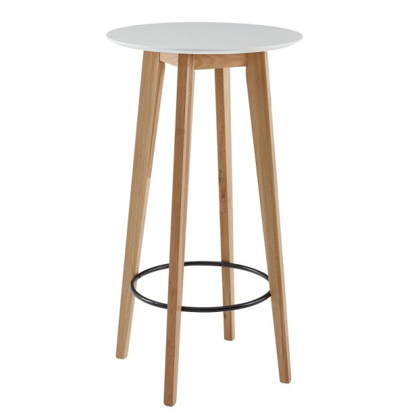 Wohnling bartafel 60x110x60 cm wit rond voor 4 personen, WL6.094
