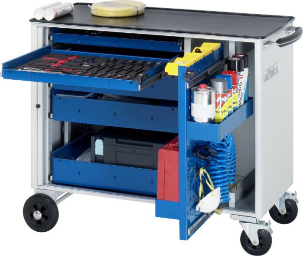 RAU gereedschapswagen serie adlatus model 10210, B1025 x D520 x H890 mm, incl. metalen steun, 02-10210.11