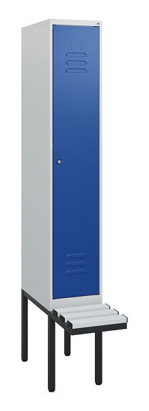 C+P Umkleidespind Classic PLUS, 1950x300x815mm, 7035/5010, Zylinderschloss, 0800405-10 S10048