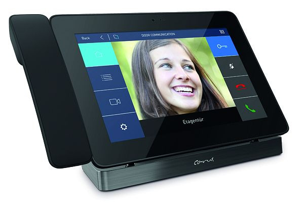 TCS IP video touch telefoon Carus TAVOLA voor SIP deurcommunicatie, black desk device, CAI3000-IP-0156