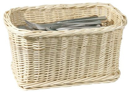 Contacto bestekmand 25 x 15 x 15 cm gemaakt van licht natuurlijk wilgenhout, 4890/250