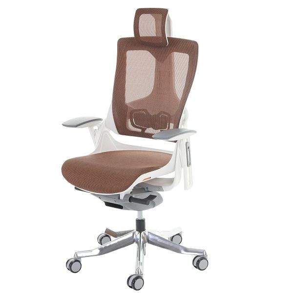 Mendler bureaustoel MERRYFAIR Wau 2, bureaustoel, bureaustoel, bekleding/mesh, ergonomisch, mandarijn, 44381