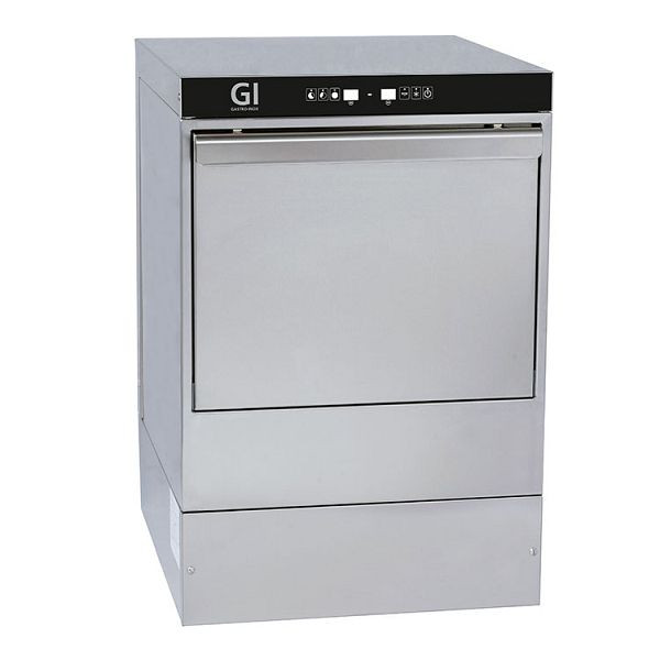 Gastro-Inox digitale glazenwasser met pomp, zeepdispenser & breektank, 50x50cm, 230V, RVS AISI 304, 400.204