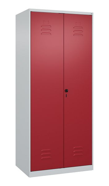 C+P Umkleidespind Classic PLUS, Doppel-Spind, 2 Abteile, 1850x800x500mm, 7035/3003, Drehriegel, 080002-22P S10002
