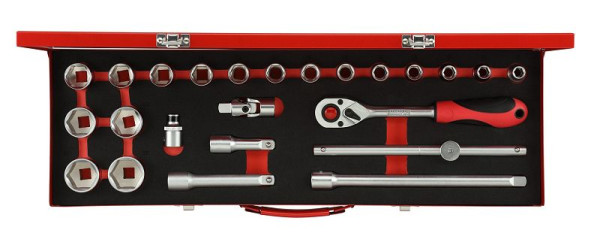 GEDORE dopsleutelset rood 1/2 SW10-32mm 24-delig, 3300006