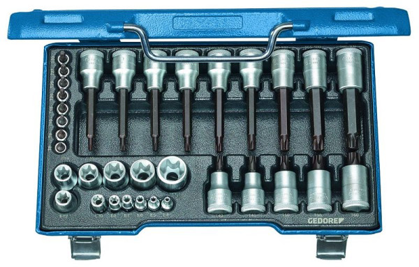 GEDORE schroevendraaierset 1/2"+1/4" 34-delig, 6129440