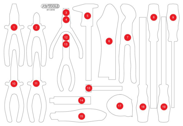 KS Tools Leeg schuiminzetstuk voor 811.0019, 811.0019-97