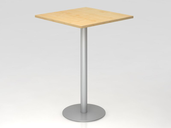 Hammerbacher bartafel 80x80cm esdoorn/zilver, frame: zilver, VSTH88/3/S