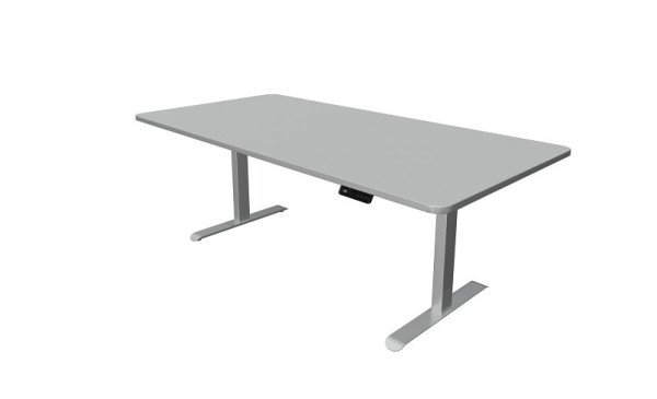Kerkmann zit-statafel, Move 3 Premium, B 2000 x D 1000 mm, elektrisch in hoogte verstelbaar van 720-1210 mm, lichtgrijs, 10331811