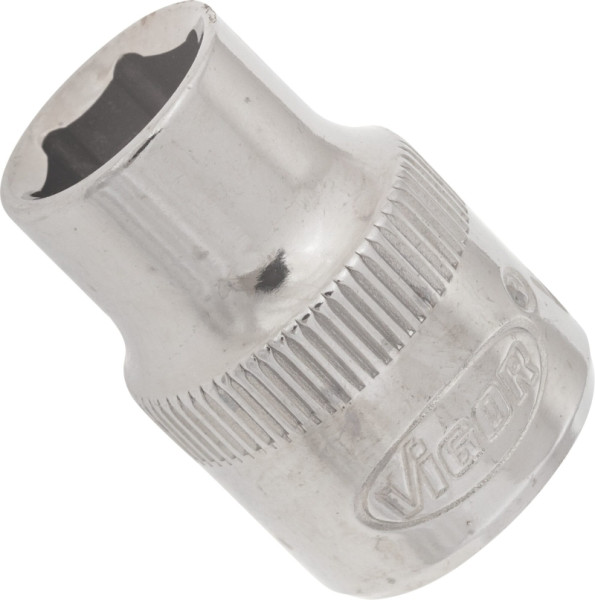 VIGOR dopsleutelinzet, hol vierkant 10 mm (3/8 inch), buitenzeskantprofiel, 9 mm, V2275N