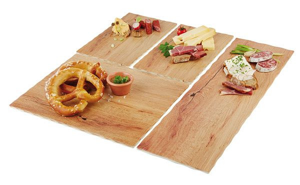 APS GN 2/4 dienblad -OAK LIGHT-, 53 x 16,2 cm, hoogte: 1,5 cm, melamine, houtlook (eiken), met antislipvoetjes, 84209