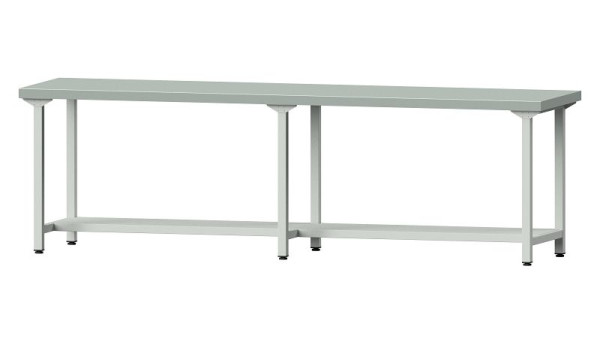 ANKE werkbanken werktafel, model 91, 2800 x 700 x 850 mm, RAL 7035, ZBP 50 mm, 400.462