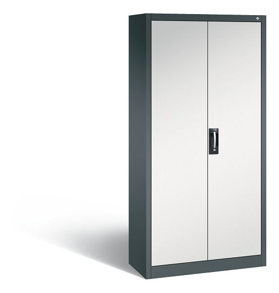 C+P archief-/garderobekast Acurado, H1950xW930xD400mm, kleur: antracietgrijs/lichtgrijs, verzonken handgreep, 8920-312 S10200