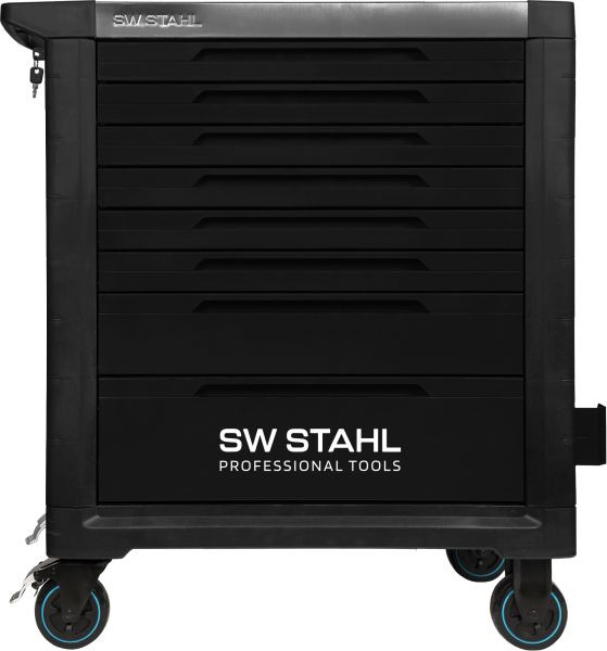 SW-Stahl professionele werkplaatswagen TT802, zwart, leeg, 07111L